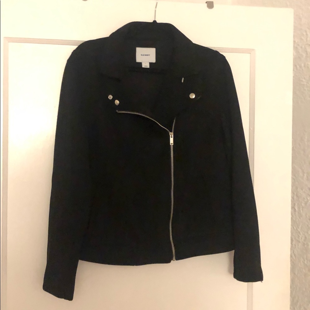 COPY - Old Navy Sueded-Knit Moto Jacket for
Black